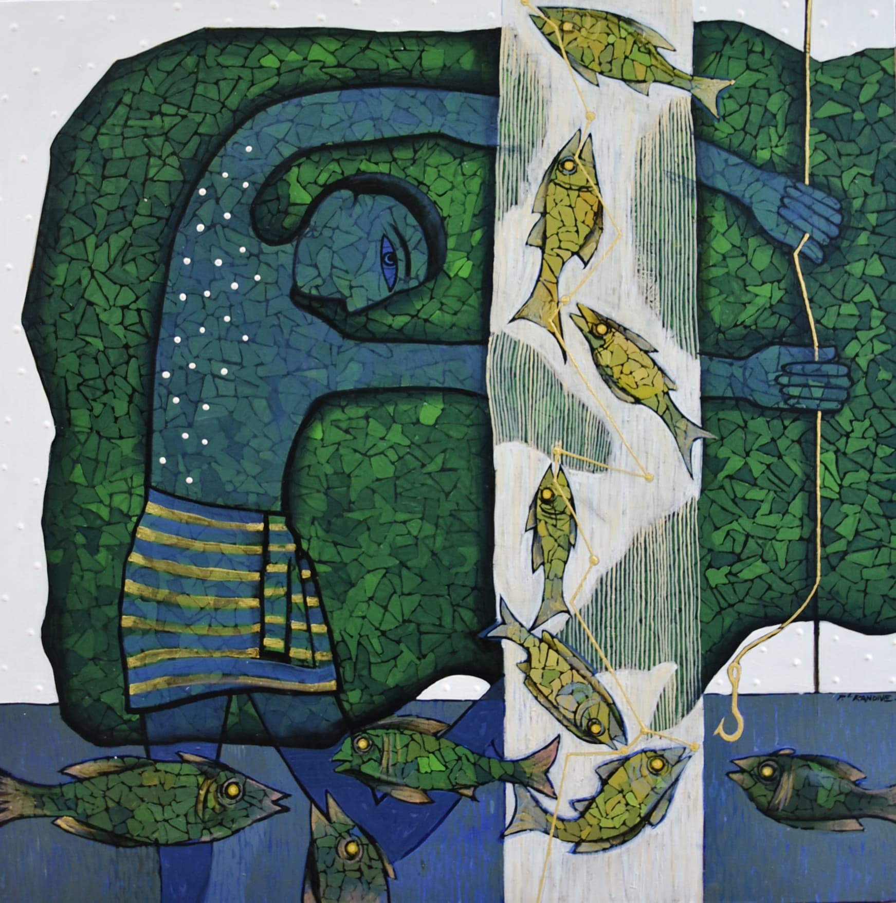 Fisherman in the River